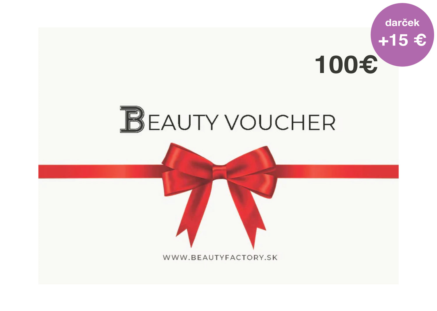 Limitovaný darčekový poukaz Beauty FactoryⒷ